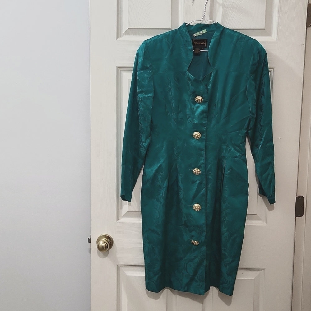Emerald green mother of the bride dress